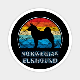 Norwegian Elkhound Vintage Design Dog Magnet